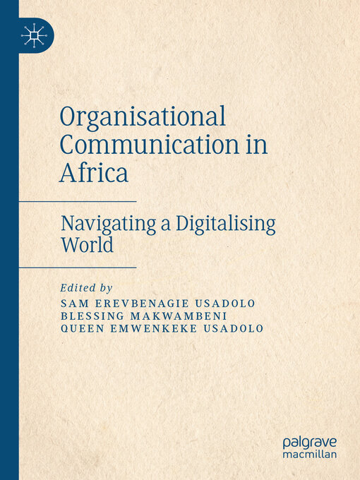 Title details for Organisational Communication in Africa by Sam Erevbenagie Usadolo - Available